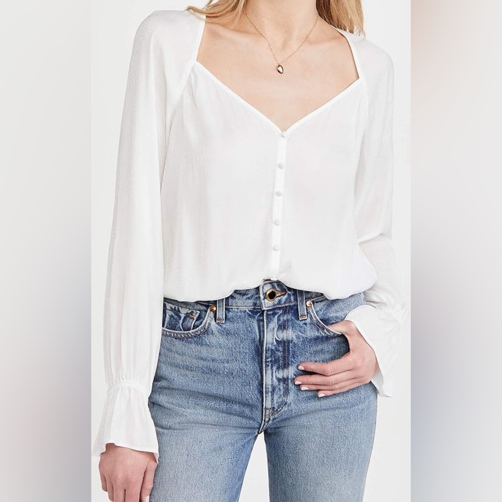 Paige White Delanie Long Sleeve Bodysuit